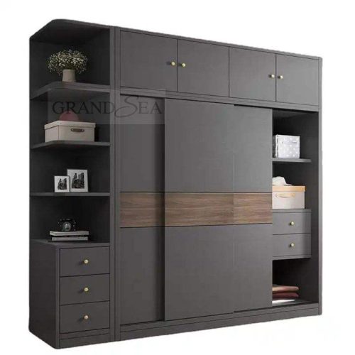 Bedroom Furniture Clothes Storage Solid Wood Wardrobe(1 Square Feet Price)