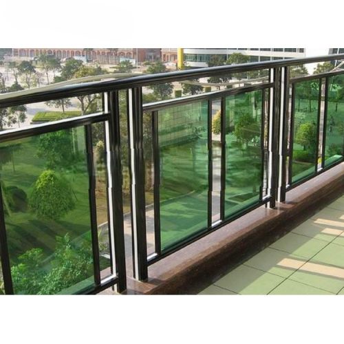 Aluminum Alloy Metal Stair Railing with Tempered Glass for Balcony and Outdoor Design( 1 meters price)