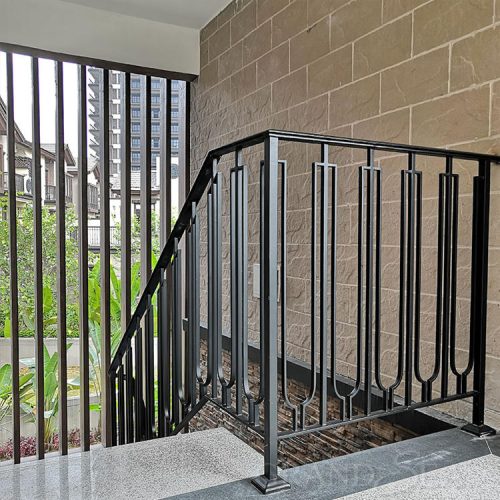 Modern Cast Iron Grill Design High Quality Wrought Iron Handrail For Stairs ( 1 square meters price)