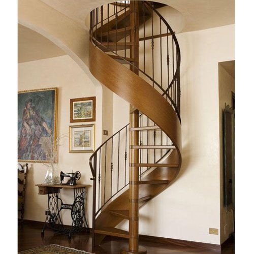 High Quality Staircase Modern Villa Curved Stair Spiral Staircase (1 Square Meters Price)