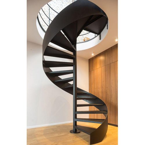 Modern Custom-Made Curved Stairs Combined With Floating Staircase Spiral Staircase For Homes (1 Square Meters Price)