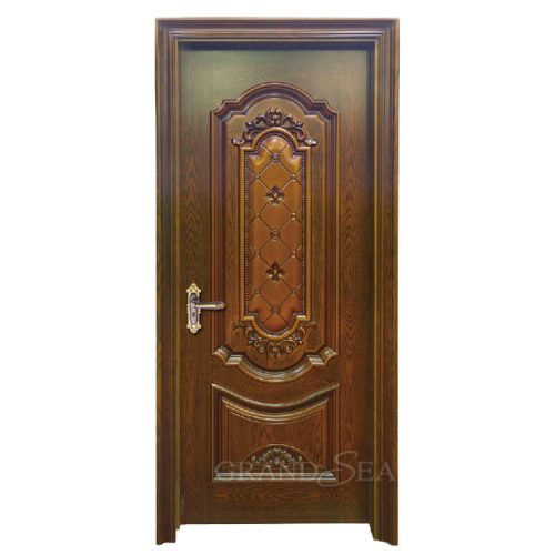 Luxury Art Glass Solid Wood Door (Price Per Square Meter)