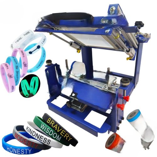 Manual Cylindrical Screen Printing Machine – Rubber Silicone Bracelet and Wristband Printing Tool