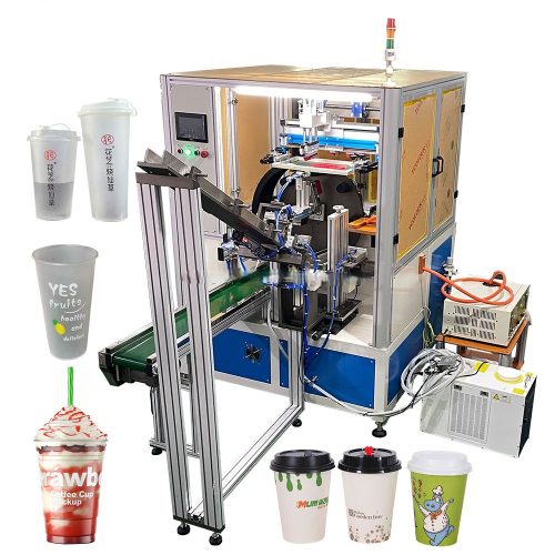 Full Servo Automatic UV Screen Printing Machine – High-Speed Cylindrical Printer for Milk Tea Cups