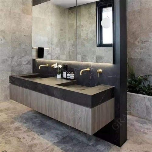 Double Sink Waterproof Bathroom Cabinet(1 Square Meters Price)