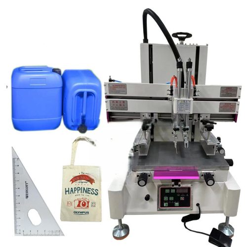 Desktop Flat Silk Screen Printer – Semi-Automatic Multicolor Printing Machine for Flat Bottles