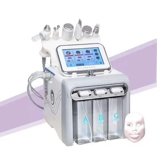 Dermabrasion Facial Machine H2O2 Aqua Diamond Peeling and Hydro 6 in 1 Skin Scrubber Moisturizer Machine