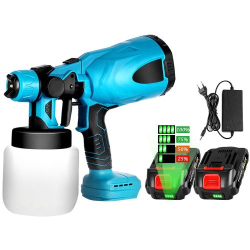 Cordless Electric High-Pressure Spray Paint Gun – Portable 800ml Airless Sprayer for DIY and Industrial Use