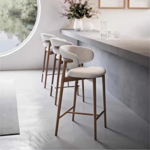 Metal Steel Leather Modern High Stools Bar Chair