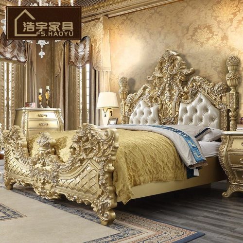 European Bedroom Furniture Set King Queen Size Bedroom Set Furniture King Size Bed - Image 4