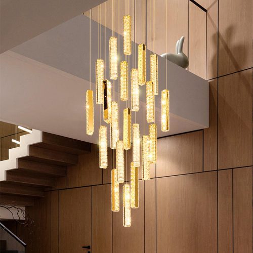 High Quality Crystal Decorative Large Project Hotel Lobby Villa Staircase Custom Chandelier Pendant Light(2 MOQ is required) - Image 2