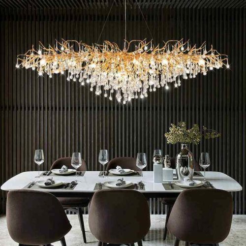 Modern Light Luxury Golden Creative Glass Chandelier for Living Room Dining Room LED Chandelier Pendant Lights(10 MOQ is required) - Image 2