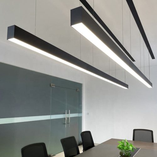 Modern New Design Restaurant Coffee Shop Home Stairs Hanging Lighting Office Led Linear Pendant Light - Image 2