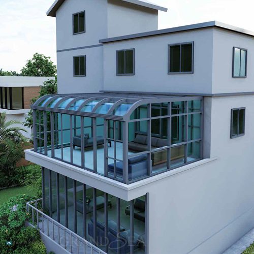 Greenhouse Solarium Prefabricated Glass House Conservatory Sunroom(1 Square Meters Price) - Image 3