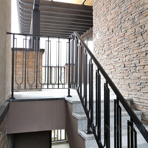 Modern Cast Iron Grill Design High Quality Wrought Iron Handrail For Stairs ( 1 square meters price) - Image 2