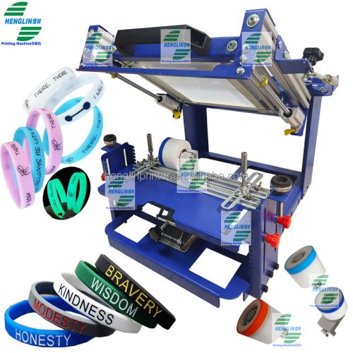 Manual Cylindrical Screen Printing Machine – Rubber Silicone Bracelet and Wristband Printing Tool - Image 2