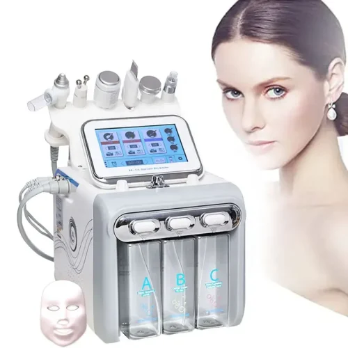 Dermabrasion Facial Machine H2O2 Aqua Diamond Peeling and Hydro 6 in 1 Skin Scrubber Moisturizer Machine - Image 2