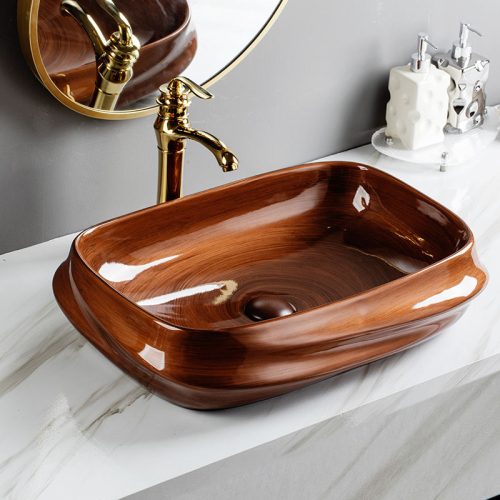 Luxury Basin Lavabo Wash Basin Above Counter Top Art Sink - Image 2