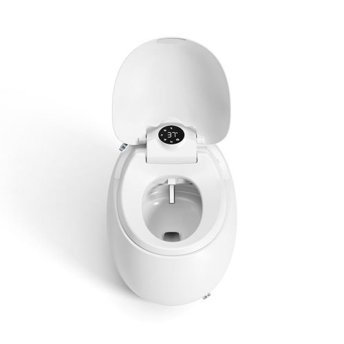 Egg Toilet Ceramic Floor Mounted Air Dryer White Smart Toilet - Image 2