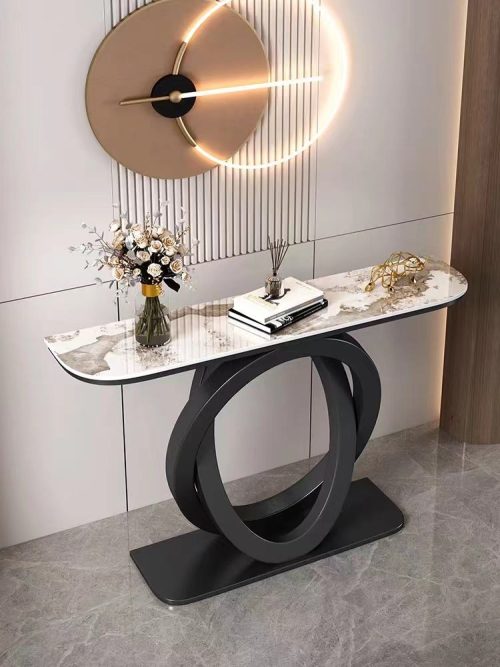 Living Room Furniture Against the Wall, Entrance Foyer Table, Control Console, Lobby Table, Metal Entrance Control Console Table - Image 2