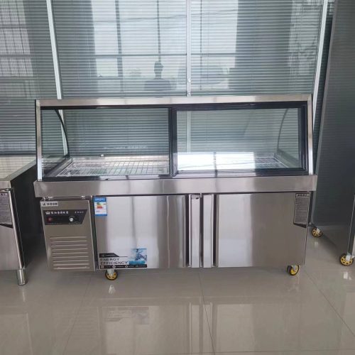 Commercial Stainless Steel Food Cabinet Display with Wheel Casters - Image 4