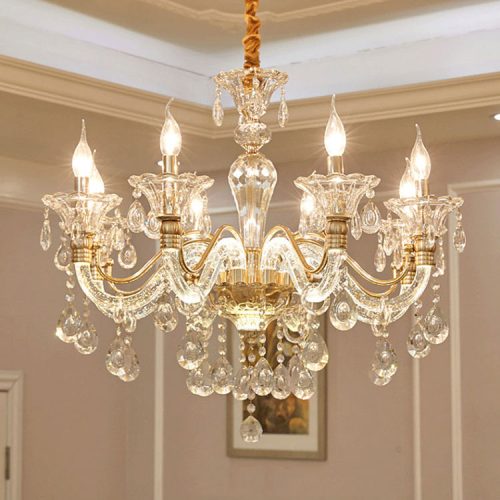 Indoor Crystal Chandelier Living Room Lamp Luxury Villa Dining Room Pendant Lamp Creative Decorative Wall Lamp - Image 3