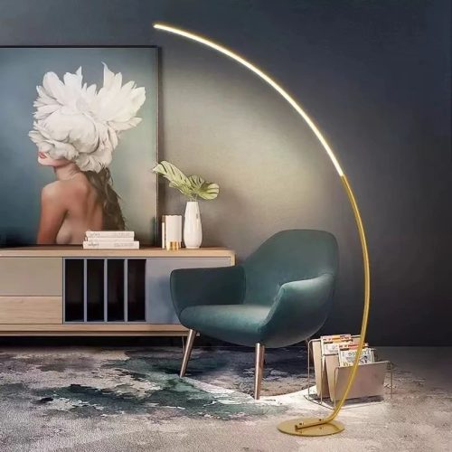 Modern RGB LED Linear Curved Floor Lamp For Household Atmosphere for Sofa Bedroom Living Room Hotels (2 MOQ is required) - Image 3