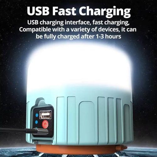 USB Rechargeable White LED Camping Lamp Outdoor Solar Portable Lantern Emergency Fishing Barbecue Lighting Outdoor Adventures (10 MOQ is required) - Image 3