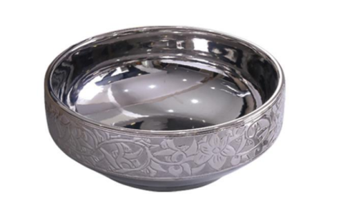 Sanitary Ware Ceramic Silver Bathroom Wash Basin Flower Plating Art Basin - Image 3