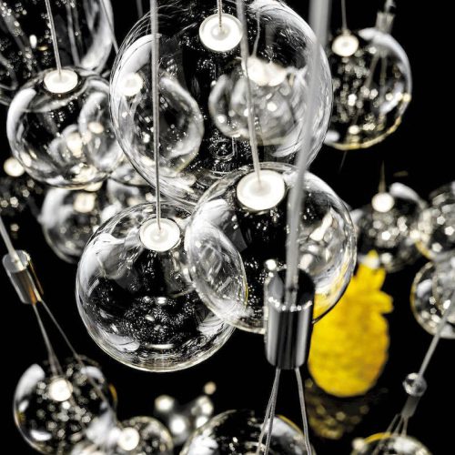 Nordic Pendant Lamps Modern Chandelier Classic Home Decor LED Round Led Bubble Ball Modern Glass Pendant Light Living Room Iron(10 MOQ is required) - Image 3