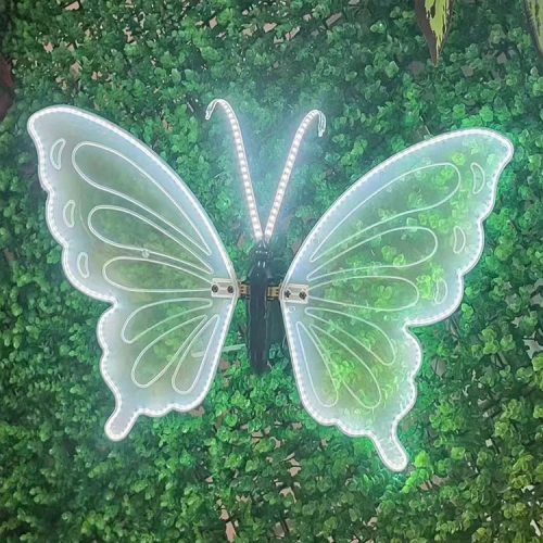 Modern New Design Outdoor Christmas Theme Light Wedding Party Dynamic Wings Garden Decoration Iron Butterfly Light (10 MOQ is required) - Image 3