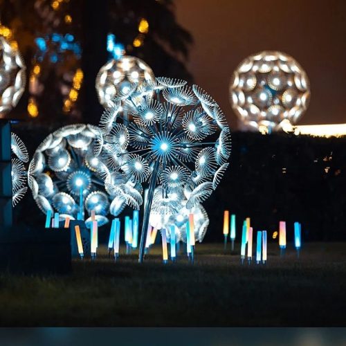 Custom Dandelion Lamp Festival Decoration Outdoor Waterproof Landscape Art Wedding Decoration Lighting (2 MOQ is required) - Image 3