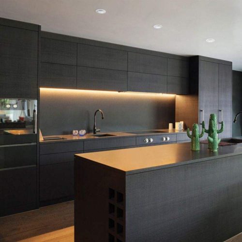 Luxury Black Shaker Style Ready Made Solid Wood Kitchen Cabinets Design ( 1 square meters price) - Image 3