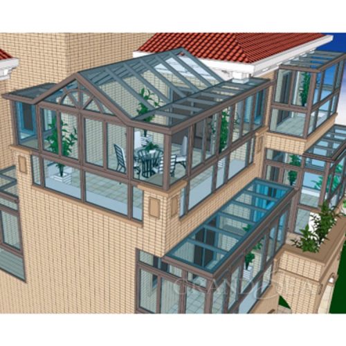 Canada UPVC Wall Roof Plastic Polycarbonate Round Prebuilt Prefab Aluminum Glass Sunroom  (1 Square Meters Price) - Image 3