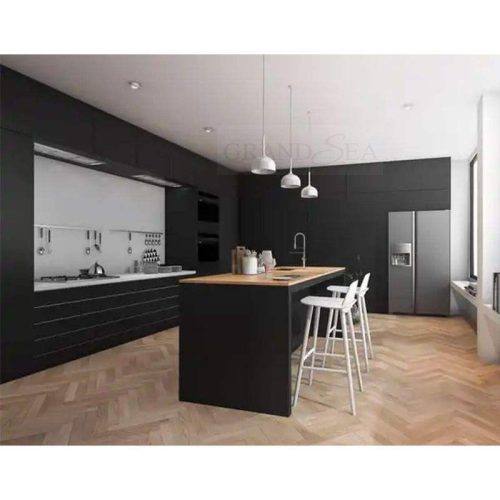 Customized Black Lacquer Finish Modern Designs Kitchen Cabinet ( 1 square meters price) - Image 3