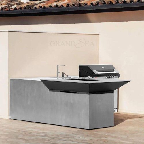 Outdoor BBQ Kitchen Cabinet Island – 1 Meter Price - Image 3