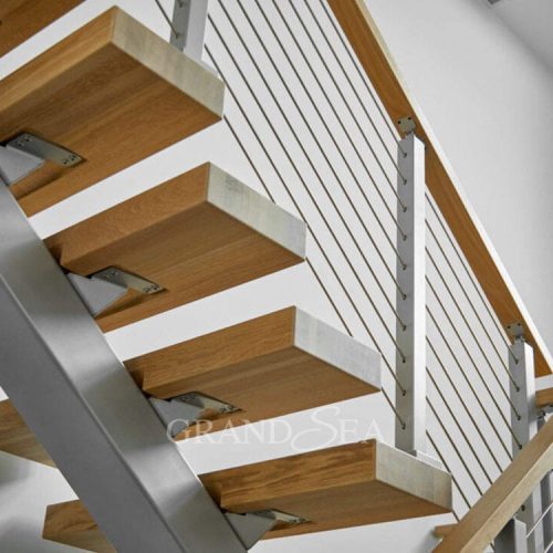 Latest Designs Modern House Residential Wood Stairs Floating Staircase (1 square meters price) - Image 3