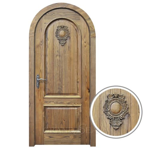 Solid Wood Entry Doors Arch Door Design (1 Square Meters Price) - Image 3