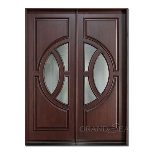 Classical Teak and Cherry Carved Main Door (Price Per Square Meter) - Image 3