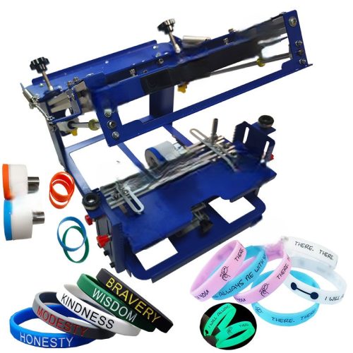 Manual Cylindrical Screen Printing Machine – Rubber Silicone Bracelet and Wristband Printing Tool - Image 3