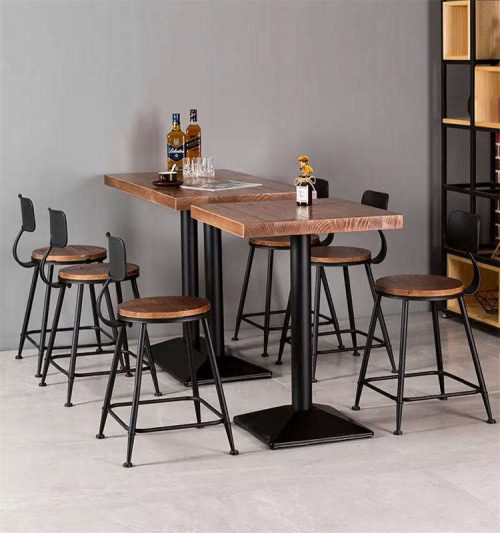 Restaurant Stackable Wooden Cafe Dining Table and Chairs Set - Image 3