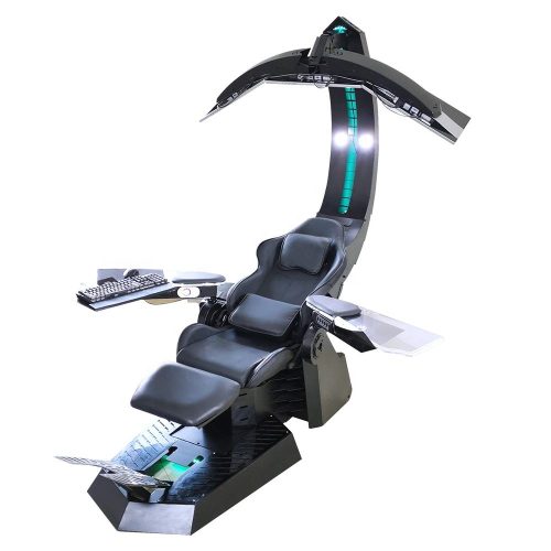 Modern Swivel Support 3 Monitors Predator Cockpit Simulation Gaming Chair - Image 4