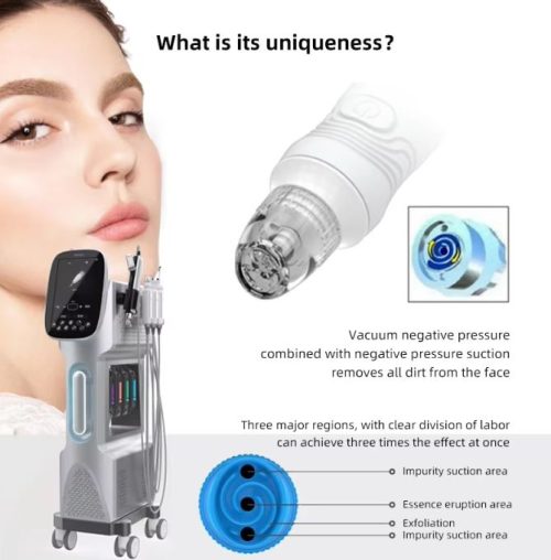 9 in 1 Hydrodermabrasion Machine Oxygenation Aqua Peel Hydration Facial Machine - Image 4