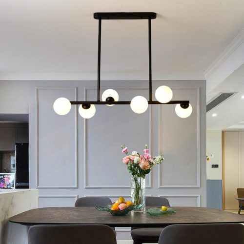 Luxury Dining Room Modern Hotel Pendant Light Classic Gold and Black Glass Chandelier Vintage LED Ceiling Lamp (2 MOQ is required) - Image 4