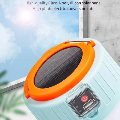 USB Rechargeable White LED Camping Lamp Outdoor Solar Portable Lantern Emergency Fishing Barbecue Lighting Outdoor Adventures (10 MOQ is required) - Image 4