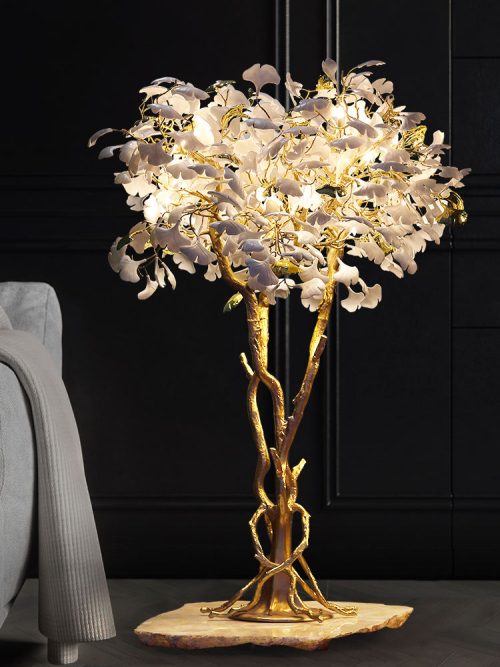 Gold Floor Lamp With Modern Living Room Uplighter - Image 4