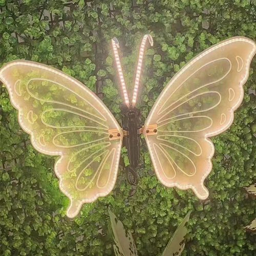 Modern New Design Outdoor Christmas Theme Light Wedding Party Dynamic Wings Garden Decoration Iron Butterfly Light (10 MOQ is required) - Image 4