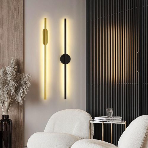 Bedside Linear Wall Sconce Lamps up Down Background Opposite Luminous Black Led Wall Lights (10 MOQ is required) - Image 3