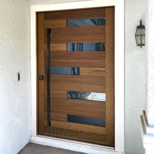 Modern Pivot Doors with Long Handle Wooden Entrance Door - Not Including Handle 1 Square Foot Price - Image 5