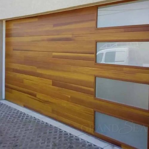 Galvanized Steel 8x7 Modern Aluminum Garage Door With Tempering Glass Window (1 Square Meters Price) - Image 4